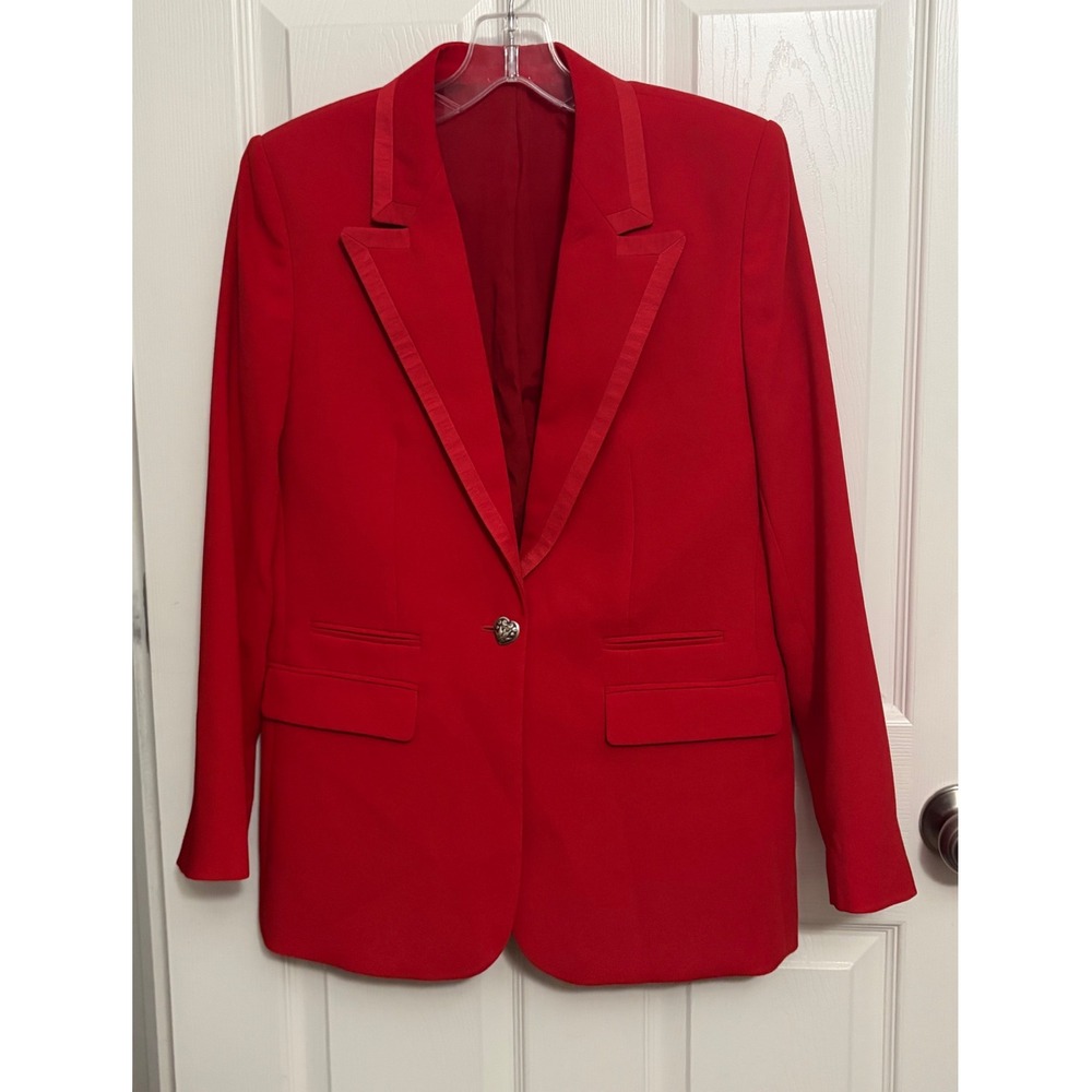 NEW THE KOOPLES | Fitted Marta Crepe Red Suit Jacket Sz 36/2